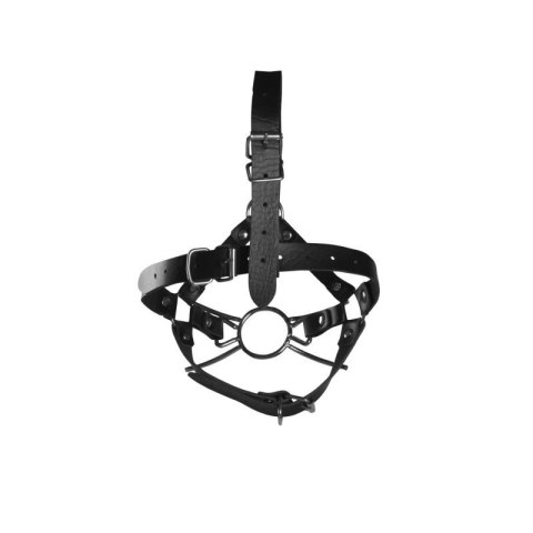 Head Harness with Spider Gag and Nose Hooks - Black Head Harness with Spider Gag and Nose Hooks - Black