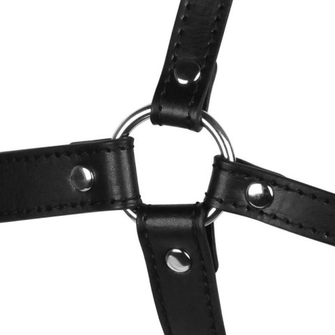 Head Harness with Spider Gag and Nose Hooks - Black Head Harness with Spider Gag and Nose Hooks - Black