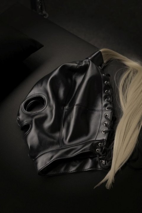Mask with Blonde Ponytail - Black Mask with Blonde Ponytail - Black