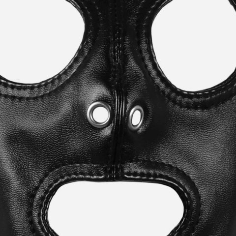 Mask with Brown Ponytail - Black Mask with Brown Ponytail - Black