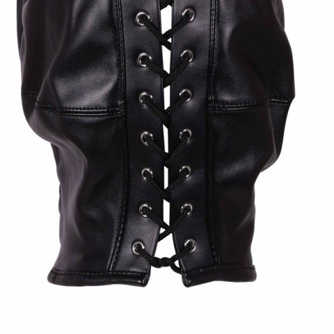Mask with Brown Ponytail - Black Mask with Brown Ponytail - Black