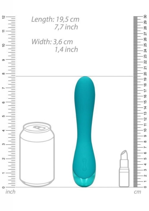 Smooth Silicone G-Spot Vibrator - Teal Blue Smooth Silicone G-Spot Vibrator - Teal Blue