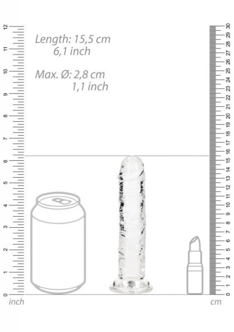 Straight Realistic Dildo with Suction Cup - 6'' / 14,5 Straight Realistic Dildo with Suction Cup - 6'' / 14,5