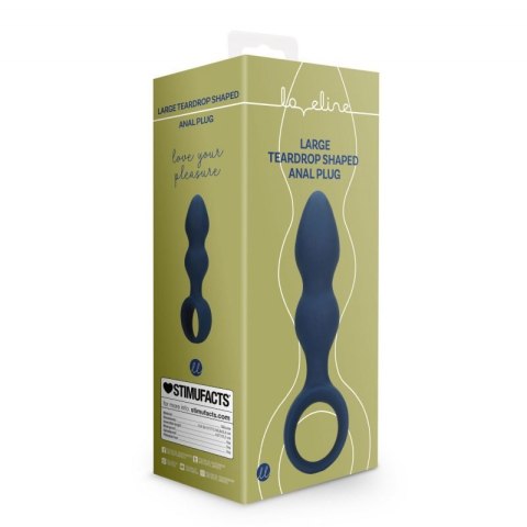 Teardrop Shaped Anal Plug - Large - Baltic Blue Teardrop Shaped Anal Plug - Large - Baltic Blue