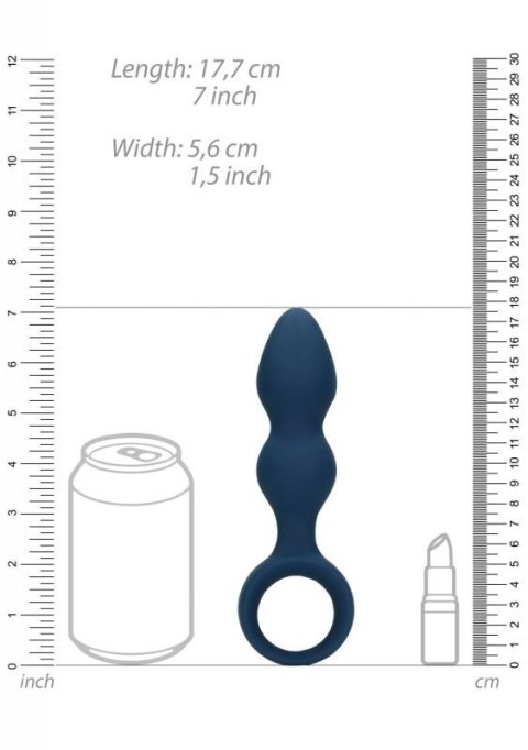 Teardrop Shaped Anal Plug - Large - Baltic Blue Teardrop Shaped Anal Plug - Large - Baltic Blue