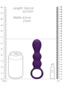 Teardrop Shaped Anal Vibrator - Clear Purple