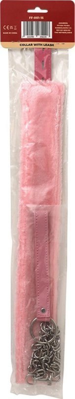 Fetish Fever - Collar with leash - Pink Fetish Fever - Collar with leash - Pink