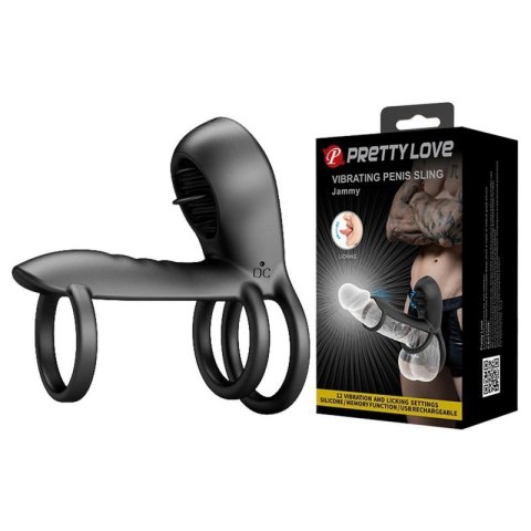 PRETTY LOVE - VIBRATING PENIS SLING Jammy, 12 vibration functions 12 licking settings Memory function PRETTY LOVE - VIBRATING PENIS SLING Jammy, 12 vibration functions 12 licking settings Memory function