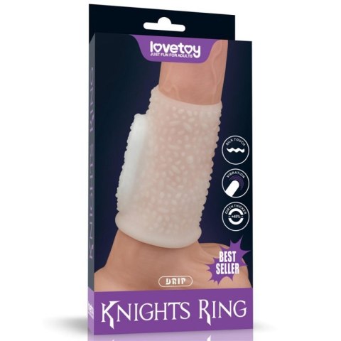 Vibrating Drip Knights Ring (White) Vibrating Drip Knights Ring (White)
