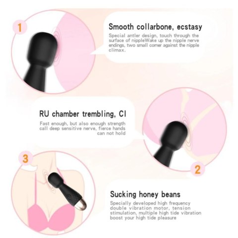 Power Escorts - Mini Wand De Luxe Pink - 11,6 Cm / 4.5 Inch Silicone Wand Massager Power Escorts - Mini Wand De Luxe Pink - 11,6 Cm / 4.5 Inch Silicone Wand Massager