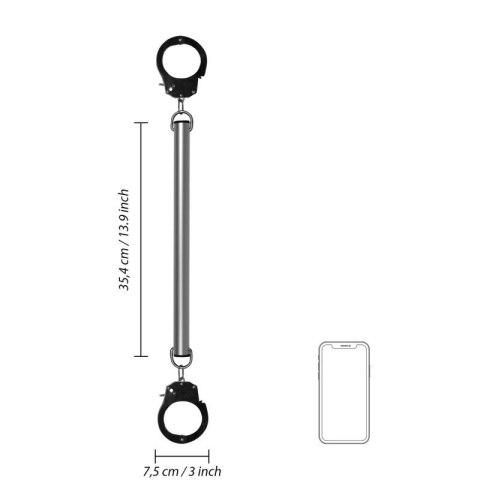 Spreader Bar with Hand or Ankle Cuffs - Silver Spreader Bar with Hand or Ankle Cuffs - Silver