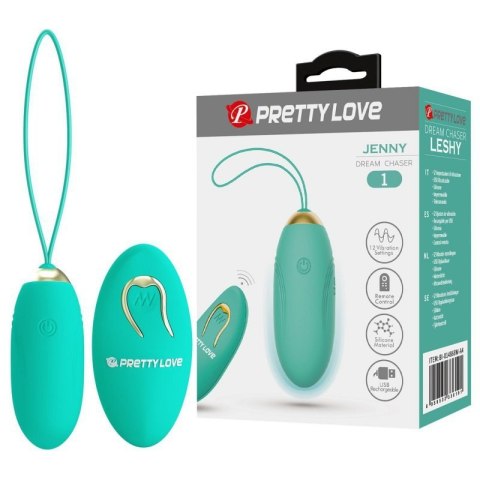 PRETTY LOVE - JENNY Dream chaser 1, Green, Wireless remote control 12 vibration functions PRETTY LOVE - JENNY Dream chaser 1, Green, Wireless remote control 12 vibration functions