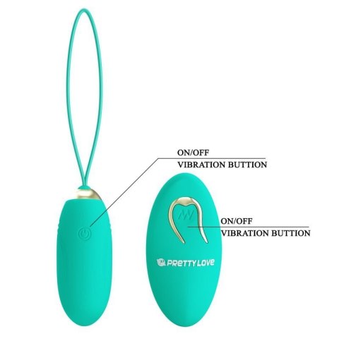 PRETTY LOVE - JENNY Dream chaser 1, Green, Wireless remote control 12 vibration functions PRETTY LOVE - JENNY Dream chaser 1, Green, Wireless remote control 12 vibration functions