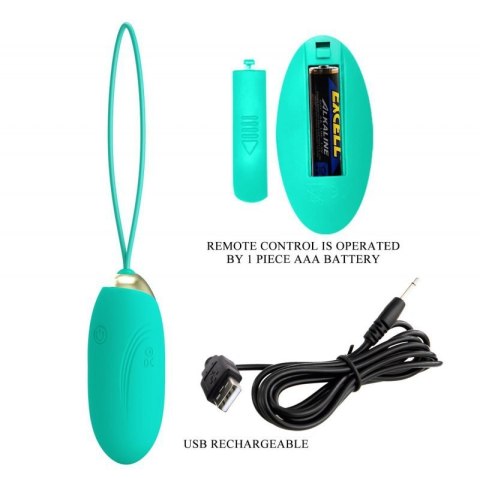 PRETTY LOVE - JENNY Dream chaser 1, Green, Wireless remote control 12 vibration functions PRETTY LOVE - JENNY Dream chaser 1, Green, Wireless remote control 12 vibration functions