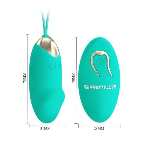 PRETTY LOVE - JULIA Dream chaser 2, Green, Wireless remote control 12 vibration functions PRETTY LOVE - JULIA Dream chaser 2, Green, Wireless remote control 12 vibration functions