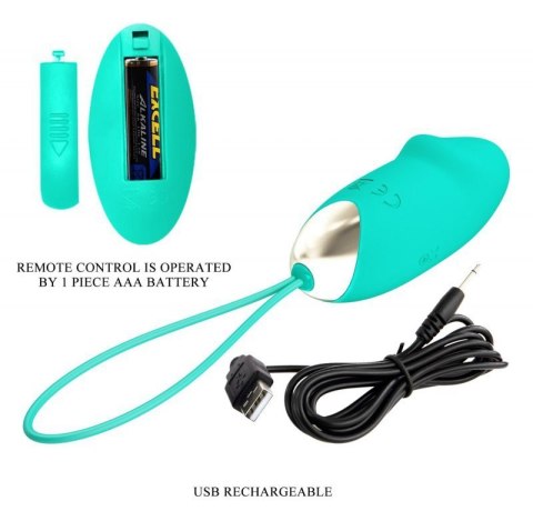 PRETTY LOVE - JULIA Dream chaser 2, Green, Wireless remote control 12 vibration functions PRETTY LOVE - JULIA Dream chaser 2, Green, Wireless remote control 12 vibration functions