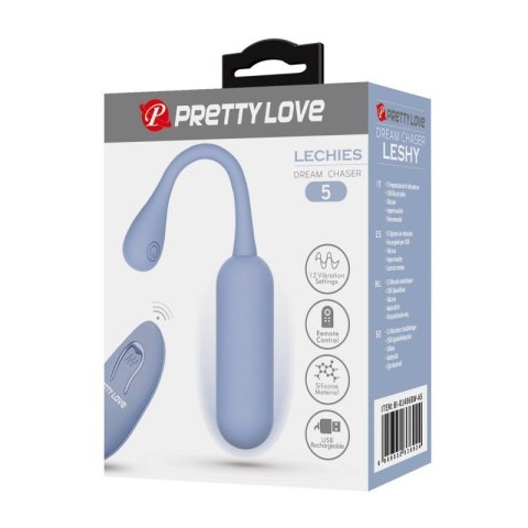 PRETTY LOVE - LECHIES Dream chaser 5, Blue, Wireless remote control 12 vibration functions Memory function PRETTY LOVE - LECHIES Dream chaser 5, Blue, Wireless remote control 12 vibration functions Memory function