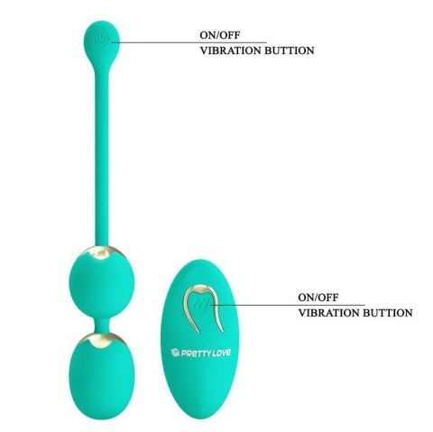PRETTY LOVE - LECHIES Dream chaser 5, Green, Wireless remote control 12 vibration functions Memory function PRETTY LOVE - LECHIES Dream chaser 5, Green, Wireless remote control 12 vibration functions Memory function
