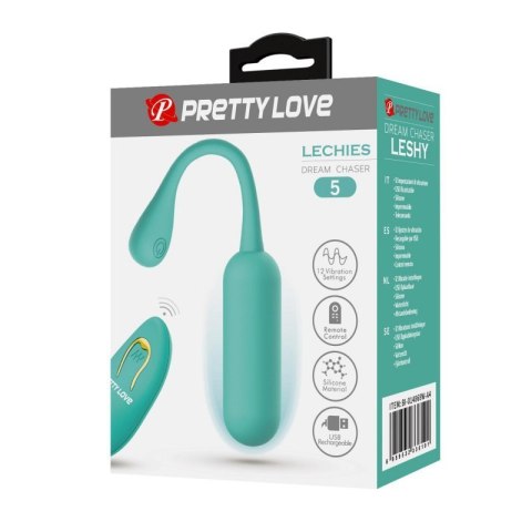 PRETTY LOVE - LECHIES Dream chaser 5, Green, Wireless remote control 12 vibration functions Memory function PRETTY LOVE - LECHIES Dream chaser 5, Green, Wireless remote control 12 vibration functions Memory function