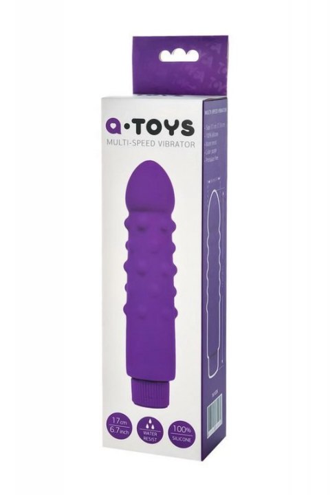 A-TOYS, Vibrator, Silicone, Purple, 17 cm A-TOYS, Vibrator, Silicone, Purple, 17 cm