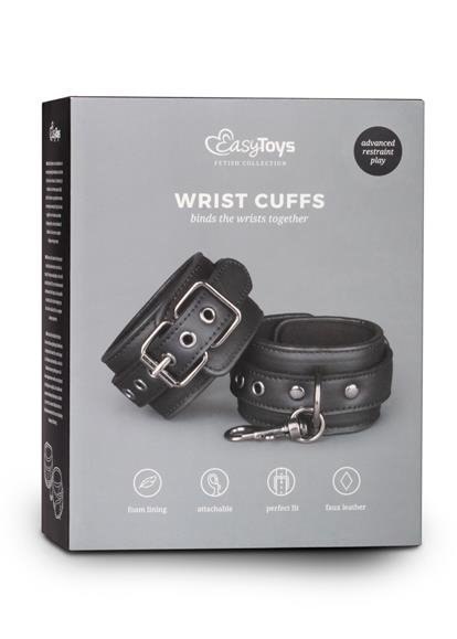 Kajdanki-Black Leather Handcuffs Kajdanki-Black Leather Handcuffs