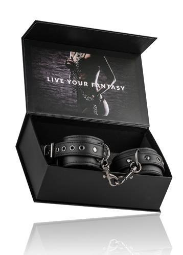 Kajdanki-Black Leather Handcuffs Kajdanki-Black Leather Handcuffs