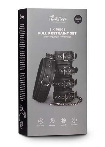 Kajdanki-Fetish set with collar, ankle- and wrist cuffs Kajdanki-Fetish set with collar, ankle- and wrist cuffs