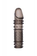 ToyFa XLover, Penis sleeve, for enlargement, TPE, transparent black, 13.5 cm
