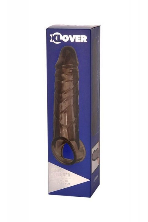 ToyFa XLover, Penis sleeve, for enlargement, TPE, transparent black, 15,5 cm ToyFa XLover, Penis sleeve, for enlargement, TPE, transparent black, 15,5 cm