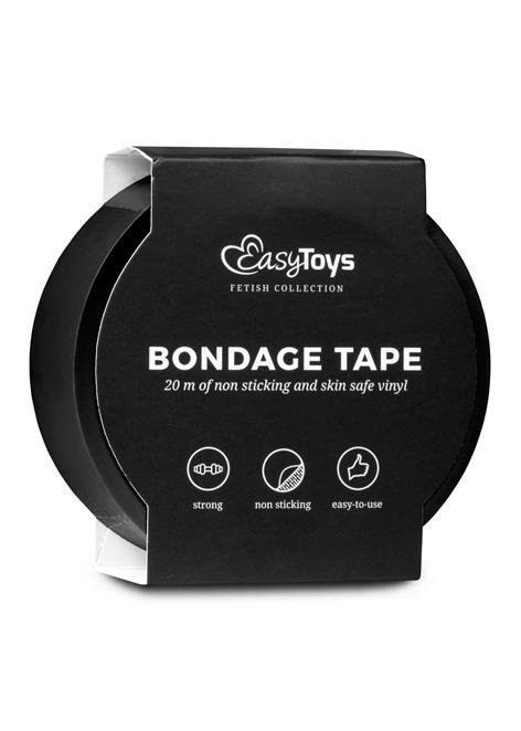 Wiązania-Black Bondage Tape 20 m Wiązania-Black Bondage Tape 20 m