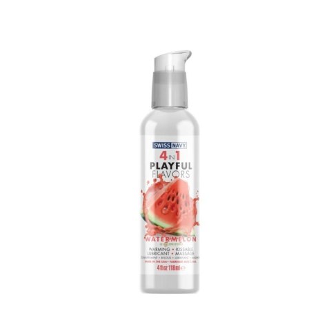 4 in 1 Lubricant with Watermelon Flavor - 4 fl oz / 118 ml 4 in 1 Lubricant with Watermelon Flavor - 4 fl oz / 118 ml
