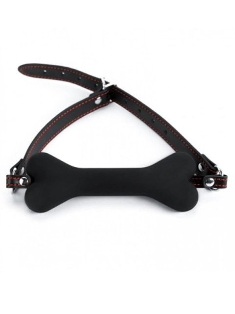 Black Silicone Bone Gag Black Silicone Bone Gag