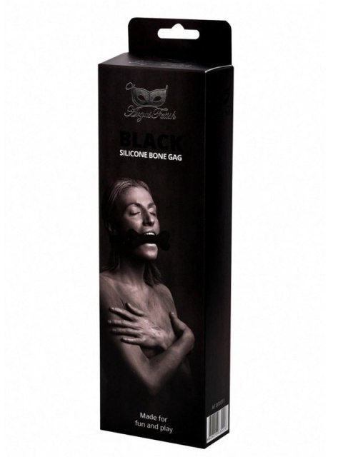 Black Silicone Bone Gag Black Silicone Bone Gag