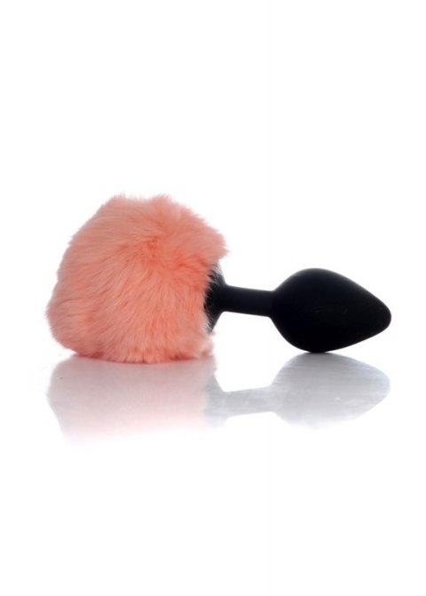 Plug-Jewellery Silicon PLUG - Bunny Tail - Black-Peach Plug-Jewellery Silicon PLUG - Bunny Tail - Black-Peach