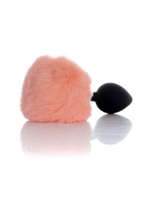 Plug-Jewellery Silicon PLUG - Bunny Tail - Black-Peach Plug-Jewellery Silicon PLUG - Bunny Tail - Black-Peach