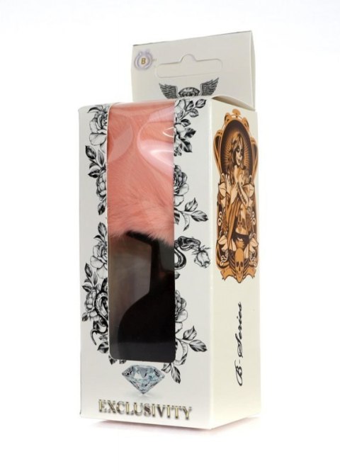 Plug-Jewellery Silicon PLUG - Bunny Tail - Black-Peach Plug-Jewellery Silicon PLUG - Bunny Tail - Black-Peach