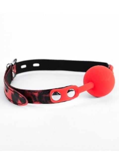 Red Silicone Ball Gag Leopard Red Silicone Ball Gag Leopard