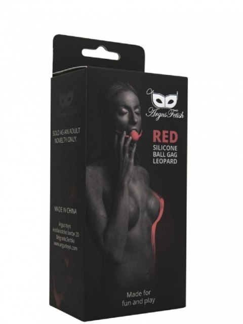 Red Silicone Ball Gag Leopard Red Silicone Ball Gag Leopard