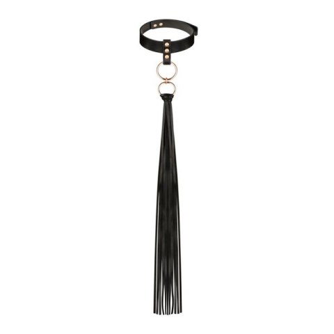 Rosy Gold - Collar with Flogger - Black Rosy Gold - Collar with Flogger - Black