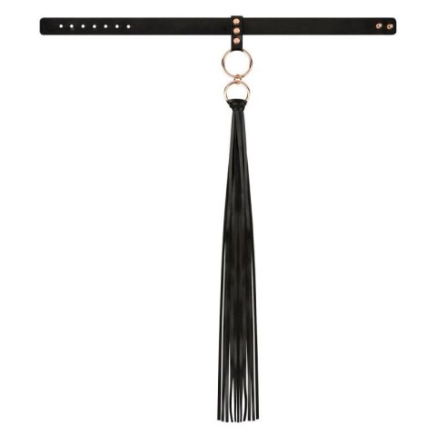 Rosy Gold - Collar with Flogger - Black Rosy Gold - Collar with Flogger - Black