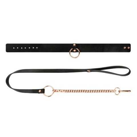 Rosy Gold - Collar with Leash - Black Rosy Gold - Collar with Leash - Black