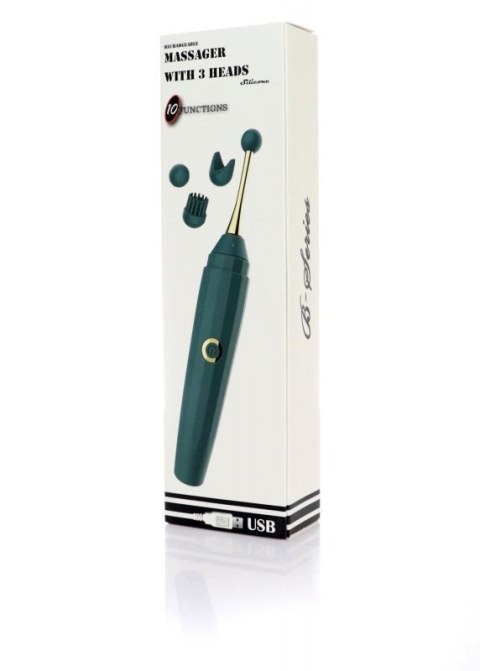 Stymulator - Massager with 3 heads USB 10 Functions Stymulator - Massager with 3 heads USB 10 Functions