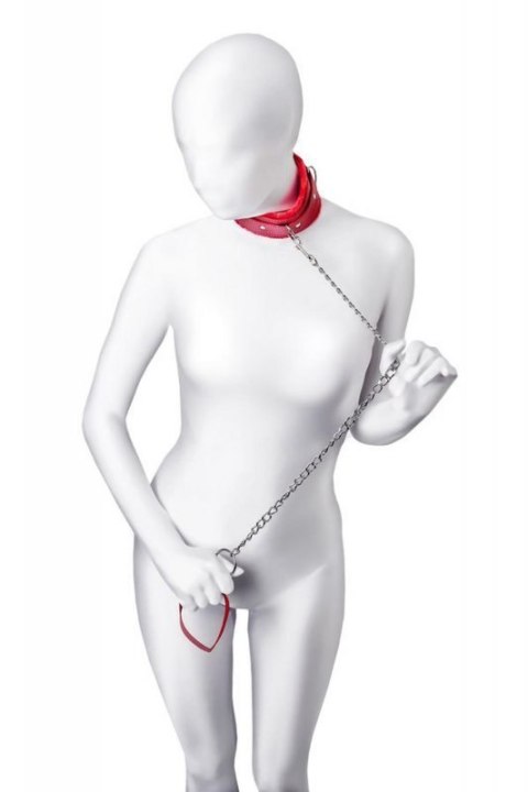 Anonymo collar, PU leather, red Anonymo collar, PU leather, red