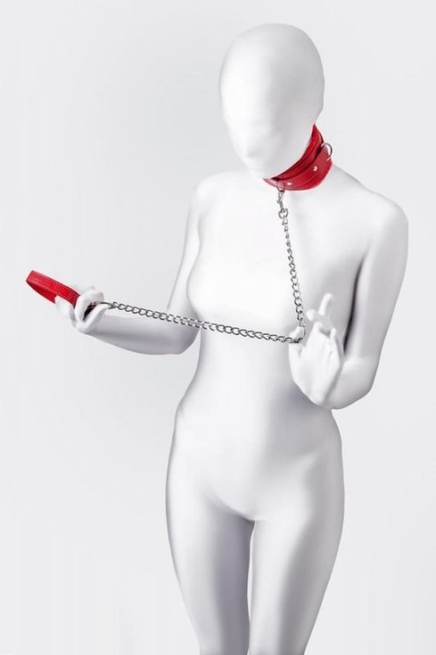 Anonymo collar, PU leather, red Anonymo collar, PU leather, red