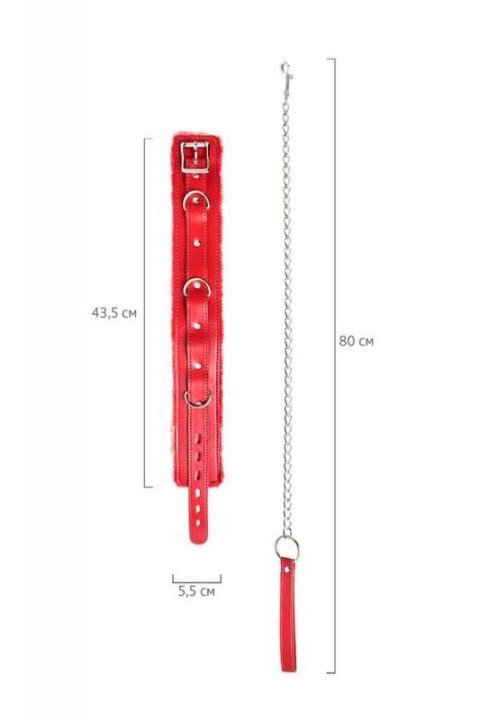 Anonymo collar, PU leather, red Anonymo collar, PU leather, red