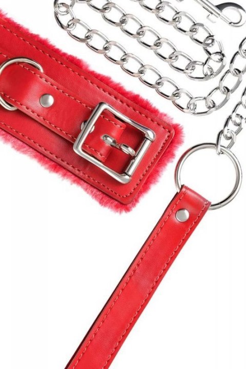 Anonymo collar, PU leather, red Anonymo collar, PU leather, red
