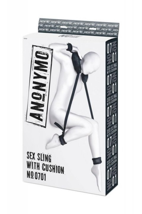 Anonymo fixing sling with pillow, velour, black, 127 cm Anonymo fixing sling with pillow, velour, black, 127 cm
