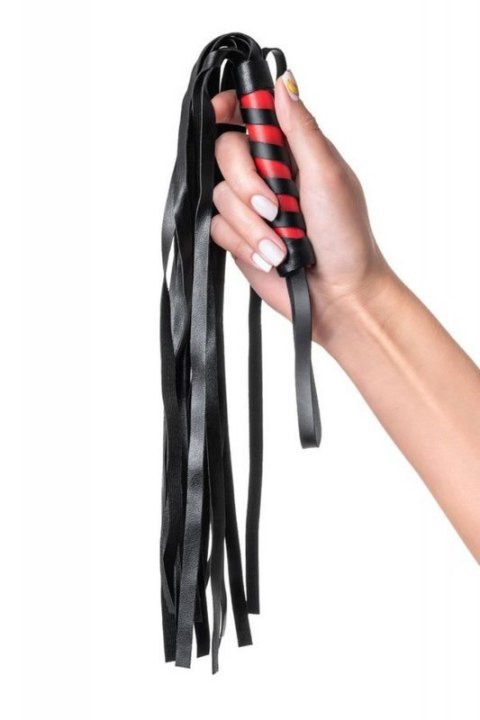 Anonymo flogger, PU leather, black, 45 cm Anonymo flogger, PU leather, black, 45 cm