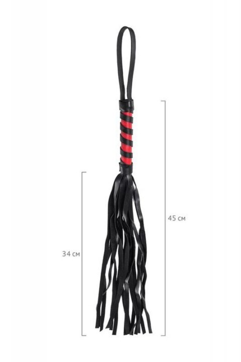 Anonymo flogger, PU leather, black, 45 cm Anonymo flogger, PU leather, black, 45 cm