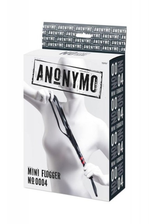 Anonymo flogger, PU leather, black, 45 cm Anonymo flogger, PU leather, black, 45 cm